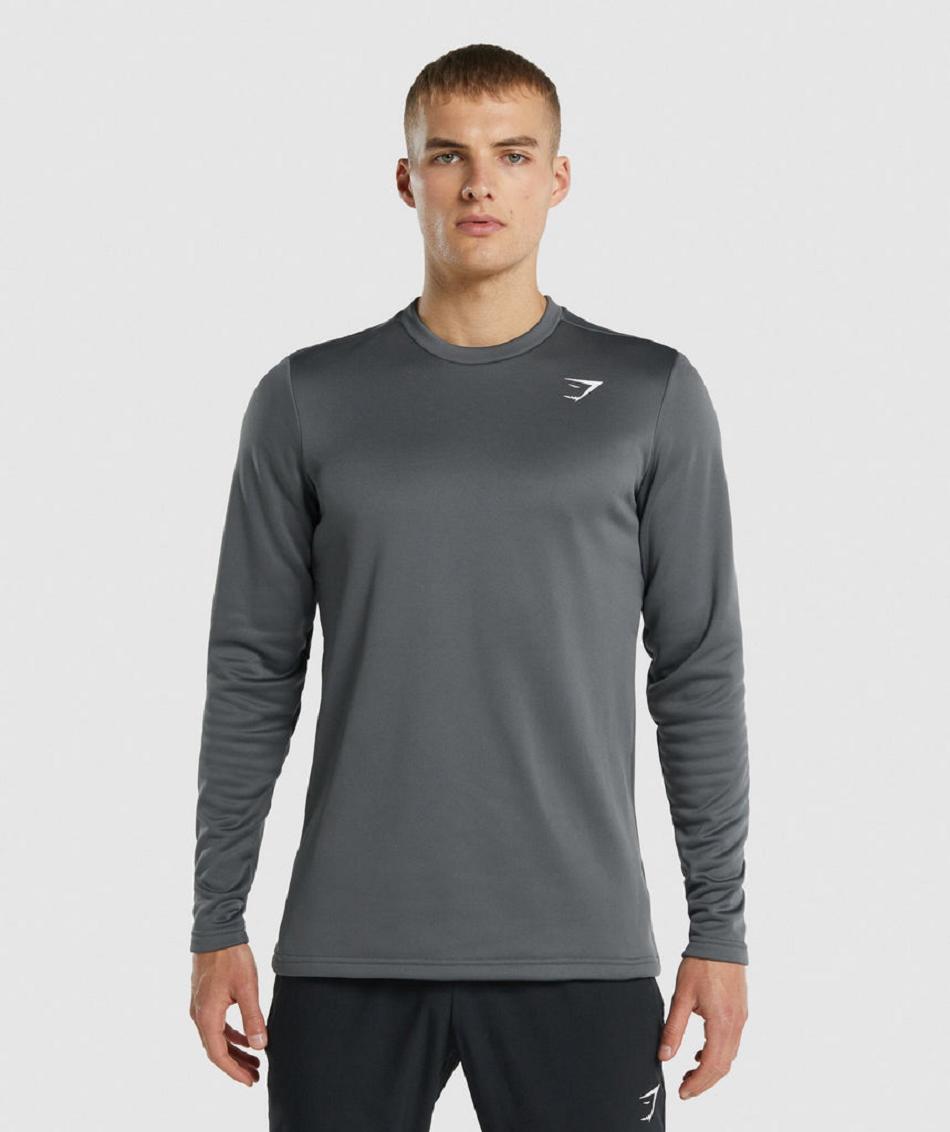 Accessories Męskie Gymshark Arrival Crew Sweatshirt Szare | PL 3554YXF